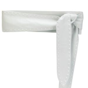 IRO White leather Studded Belizary Wrap Belt